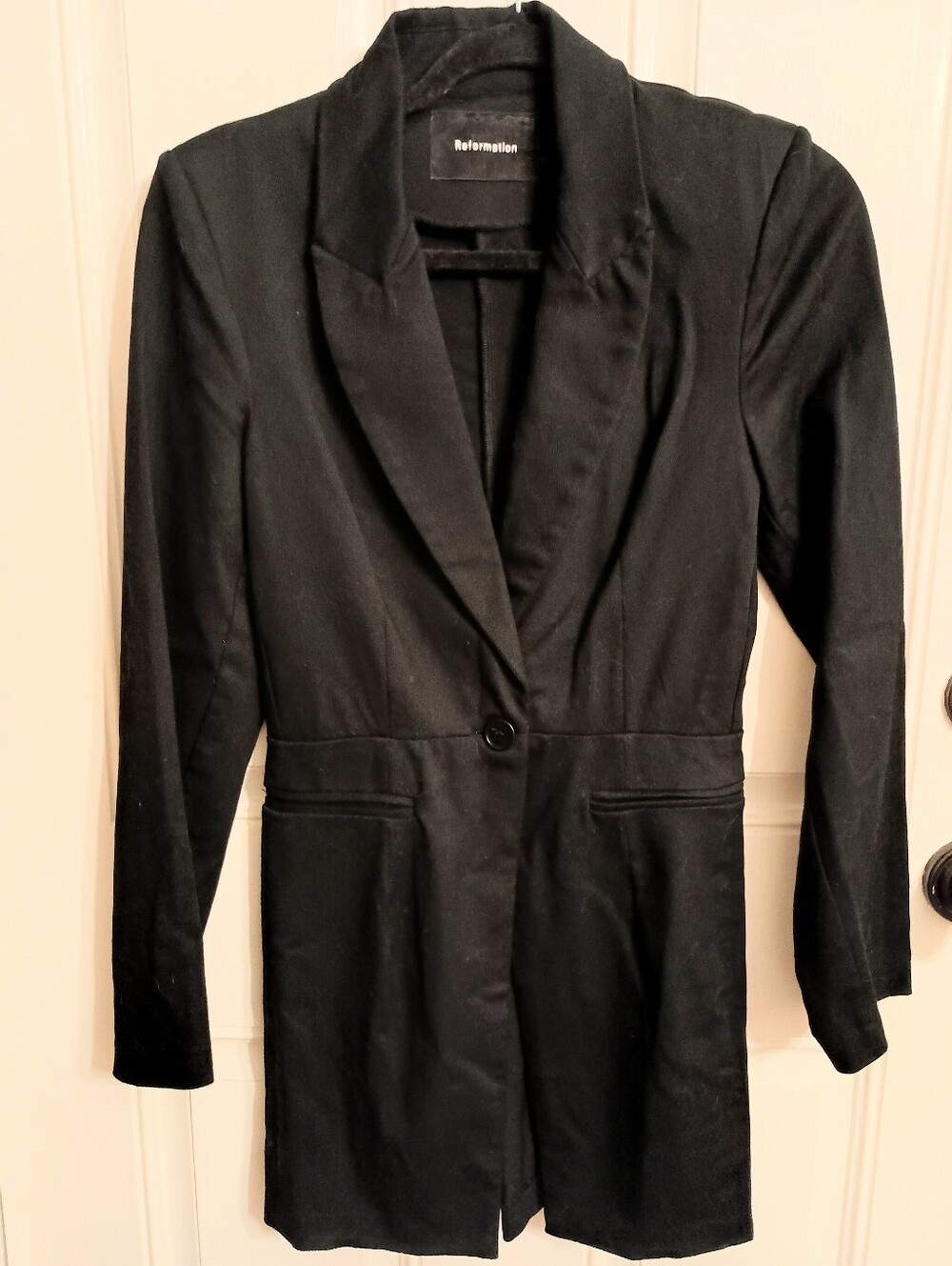 RARE Reformation Tuxedo Jacket Dress Sz 2 EUC